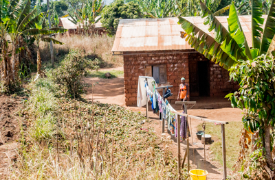 More laundry being hung.